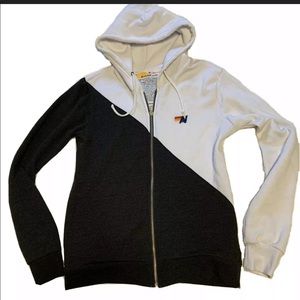 *SOLD* Aviator Nation Glider Zip Hoodie Medium Wh/Blk